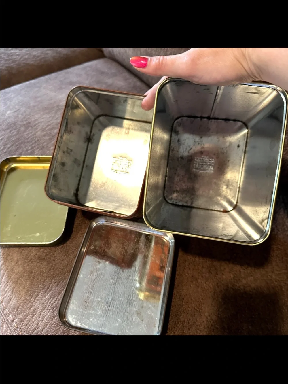 Vintage Bright Tiger Chewing Tobacco & New Dawn Colombian Coffee Tin Canisters